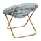 Flash Furniture Dusty AquaSoft Gold Faux Fur Folding Saucer Chair FV-FMC-025-DTAQ-SGD-GG - alternate 9